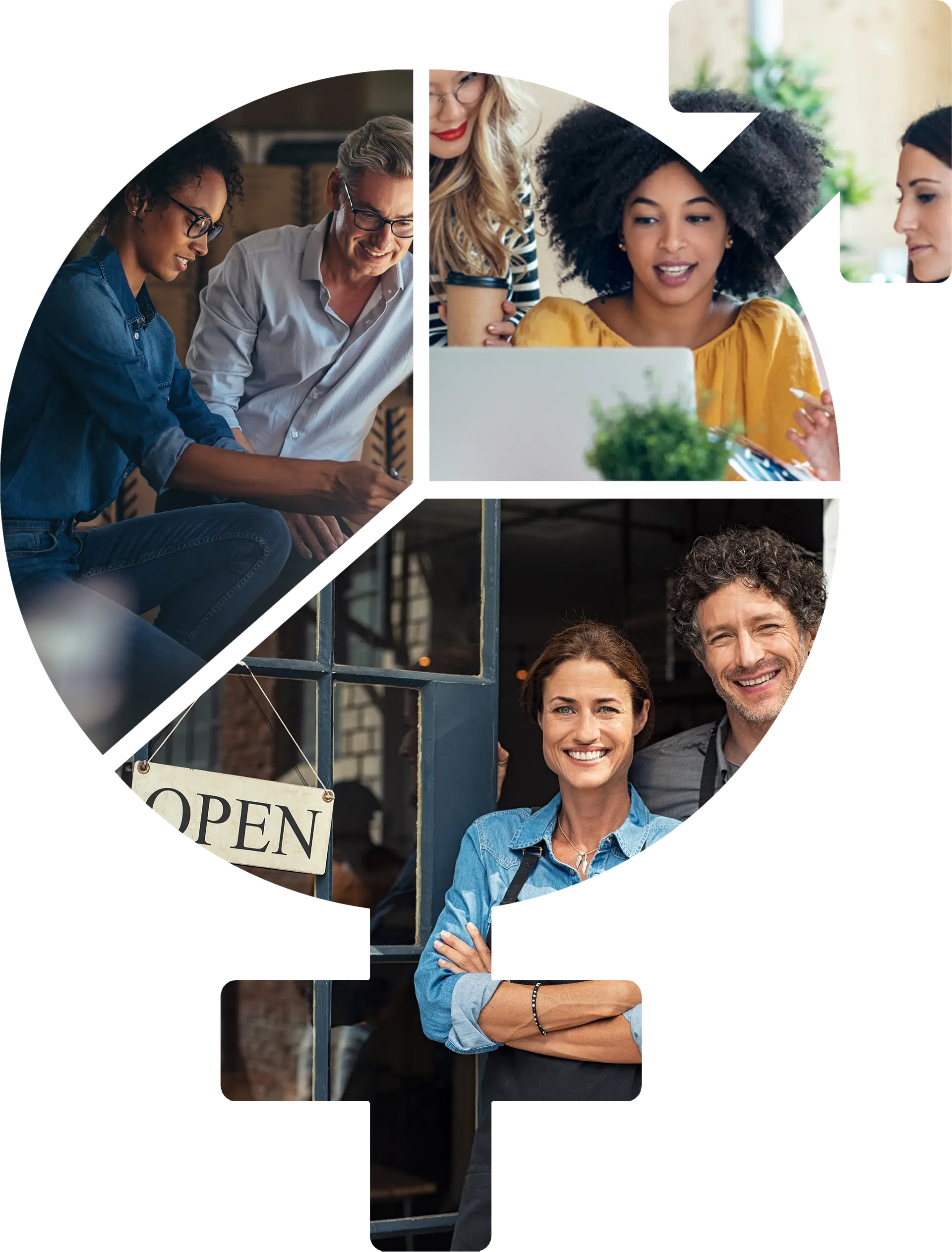 Diverse business professionals representing female-led enterprise in Australia